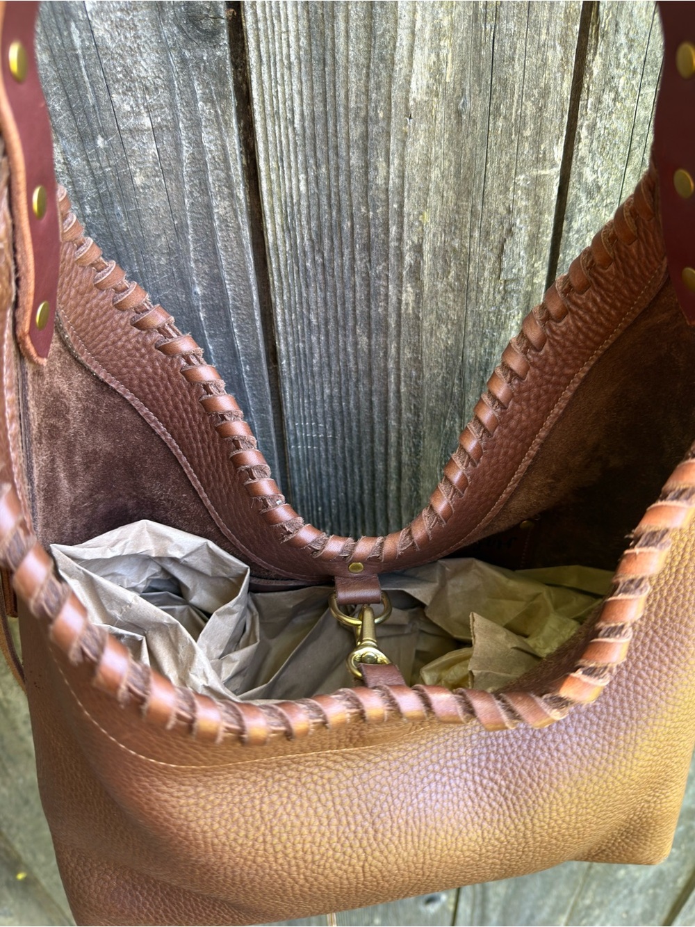 HH Dry Goods Artisan Made Mora Shoulder Bag in Limited Edition Walnut Leather - Picture 5 of 10